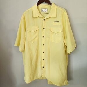 Jaw Bone Short Sleeve Lightweight Vented Button Down Fishing Shirt Size 2XL